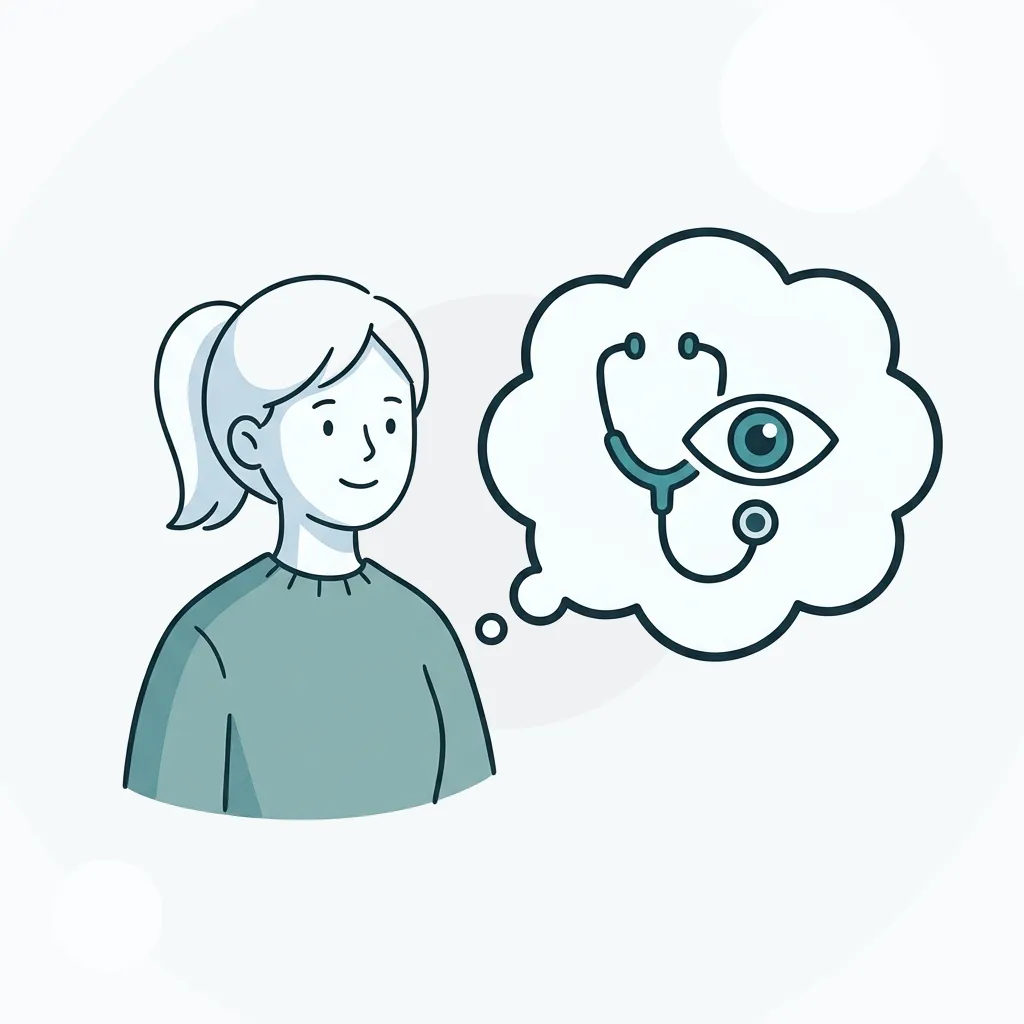 Ilustração sobre como é a consulta oftalmológica em São Luís, MA