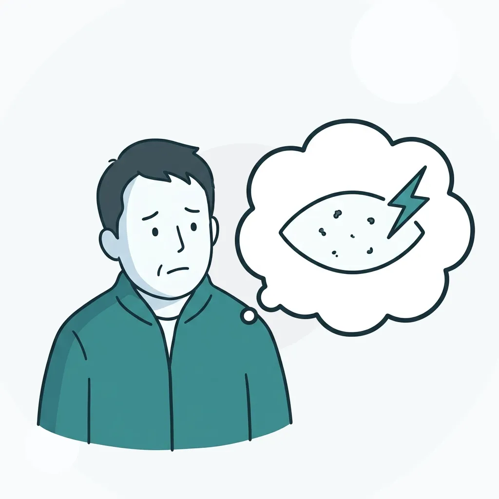 Ilustração sobre flashes de luz e manchas na visão em São Luís, MA