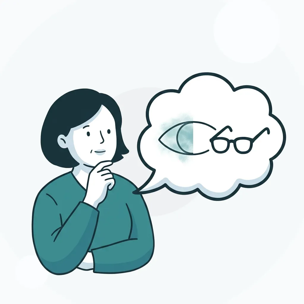 Ilustração sobre visão embaçada para pacientes em São Luís, MA